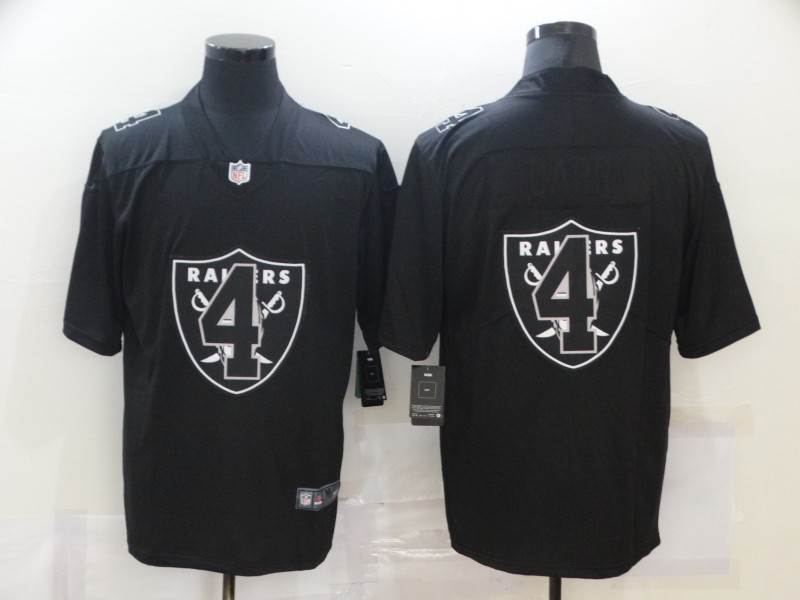 Men's Las Vegas Raiders #4 Derek Carr Black Team Jersey